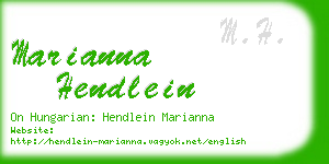 marianna hendlein business card